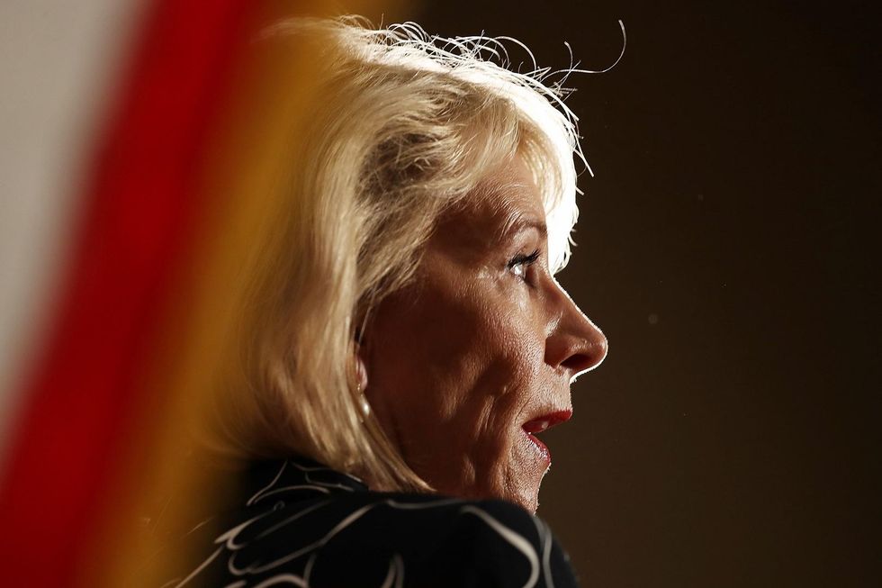 Betsy DeVos speaks at Marjory Stoneman Douglas on first full day of classes since mass killing