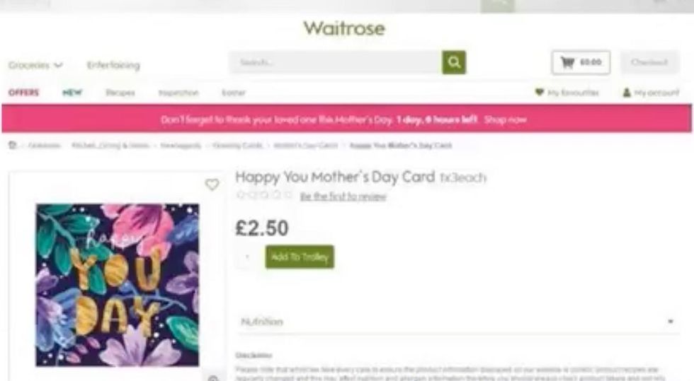 UK retailer offers gender-neutral 'Happy You Day' cards for Mother's Day