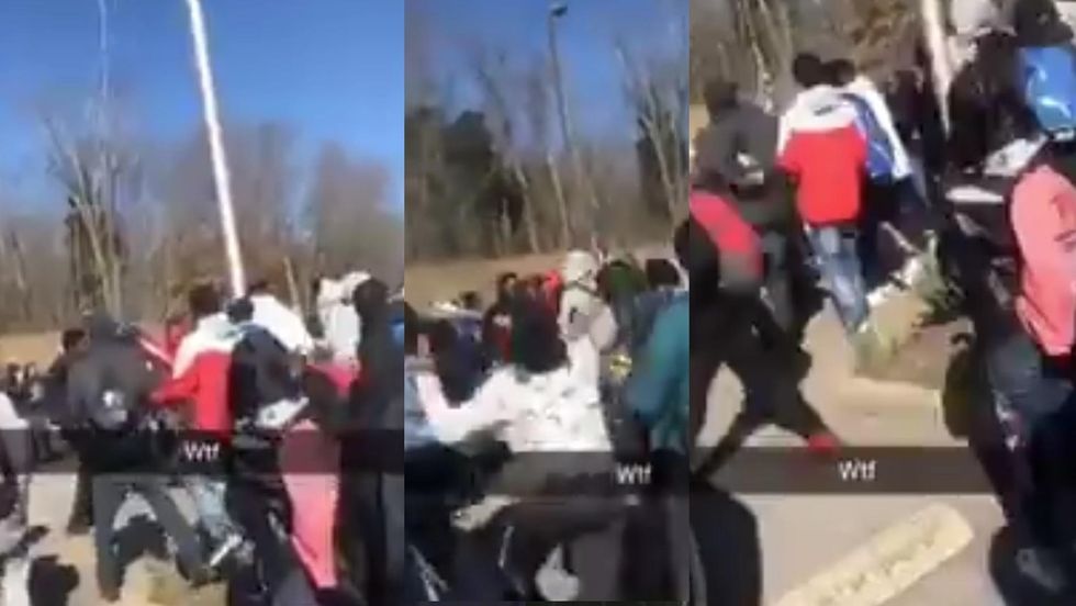 Anti-gun student walkout included stomping on American flag and jumping on cop car
