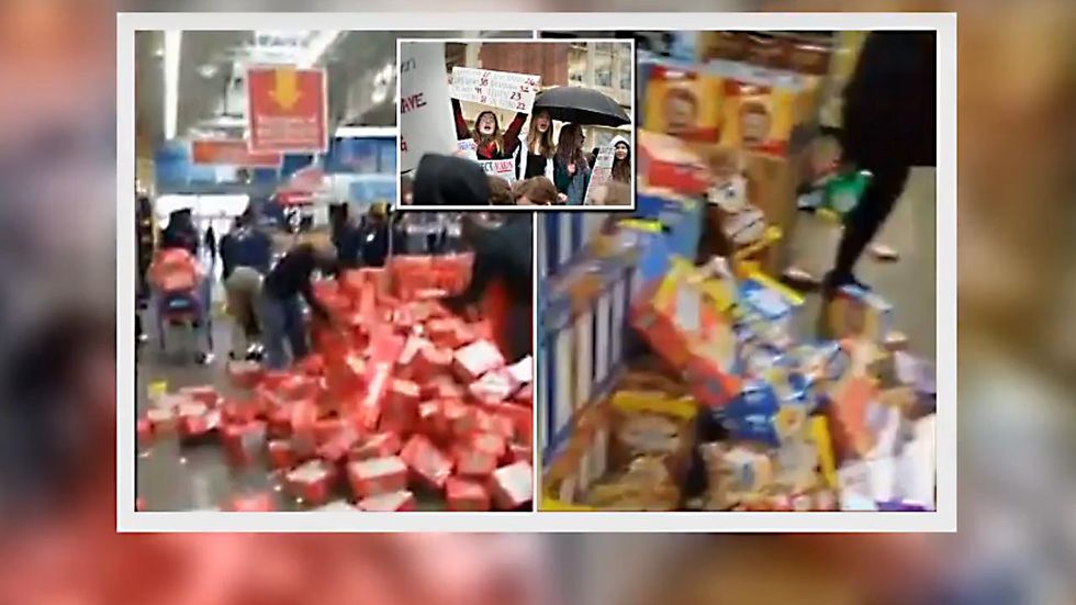 Dozens of Chicago students ripped up a Walmart while they were supposed to be protesting guns