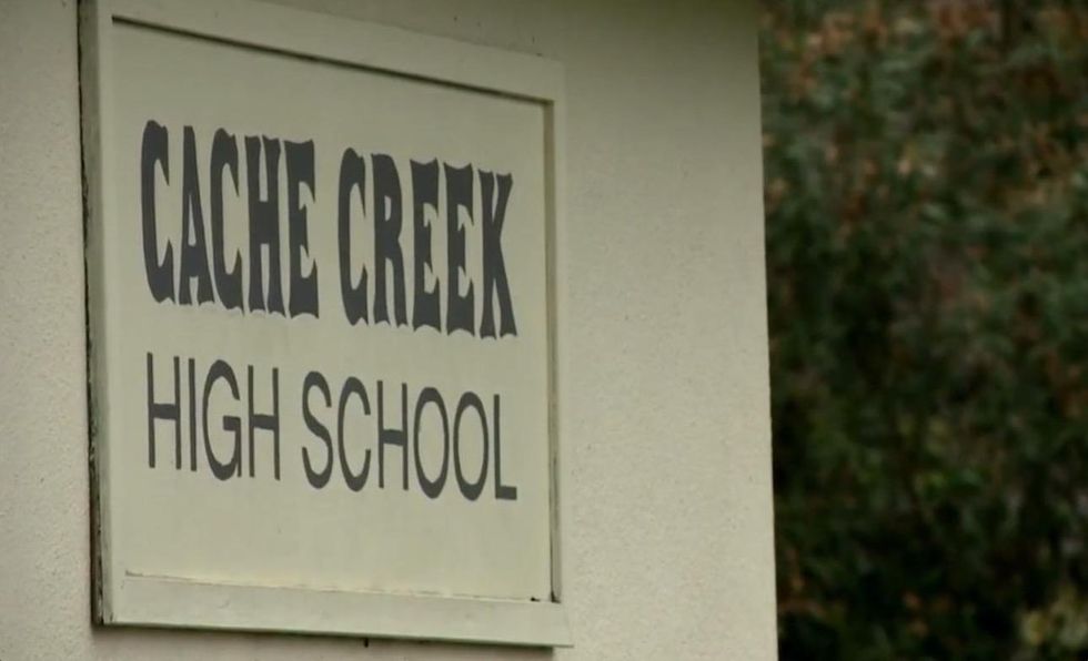 HS girl screams as man tries pulling her from car. Then three male students take care of business.