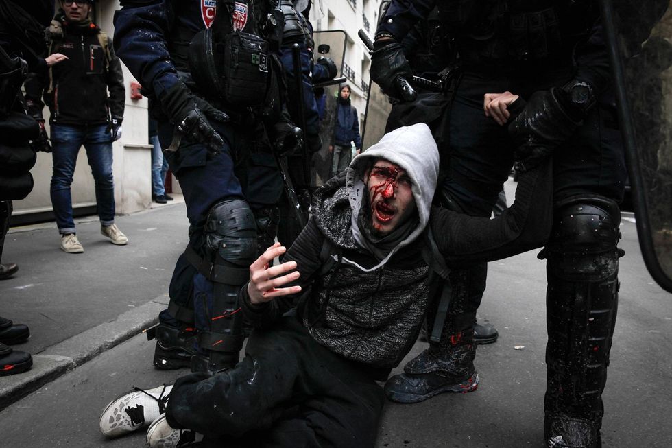 Union protests erupt in France against government labor reforms
