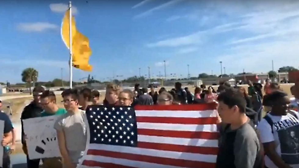 Students at Florida high school held walk out to educate others on the Second Amendment