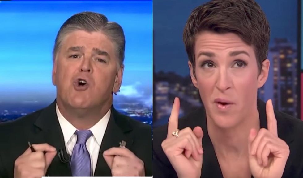 Here's who won higher ratings after Trump tweeted for Hannity's 'big show' against Maddow