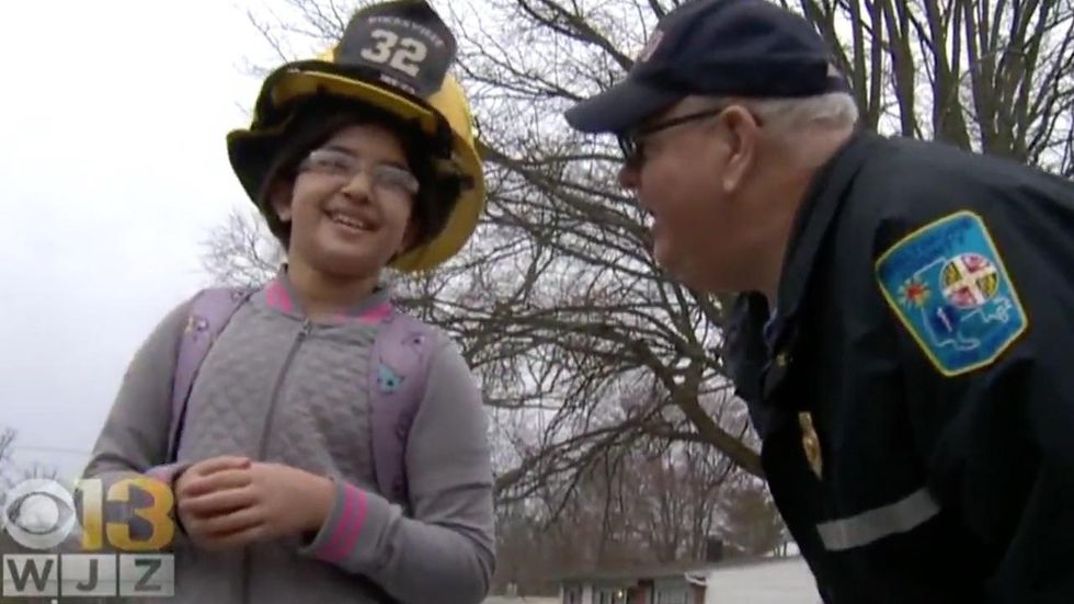 9-year-old girl gets big surprise after she writes letter to Maryland volunteer firefighters