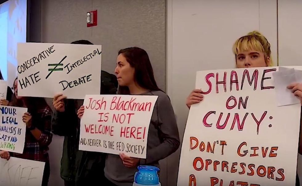 F*** the law': Watch law students disrupt law professor's speech. His topic is sadly ironic.