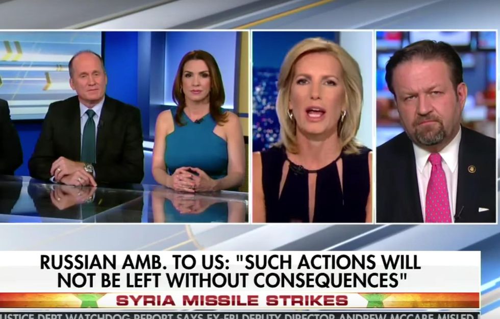 Sebastian Gorka and Laura Ingraham clash on whether US should have launched strike on Syria