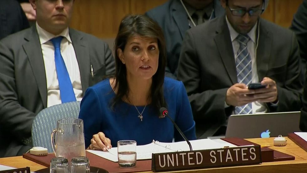 WATCH: Nikki Haley lays down law at UN meeting after Syria strike — and knocks Obama in the process