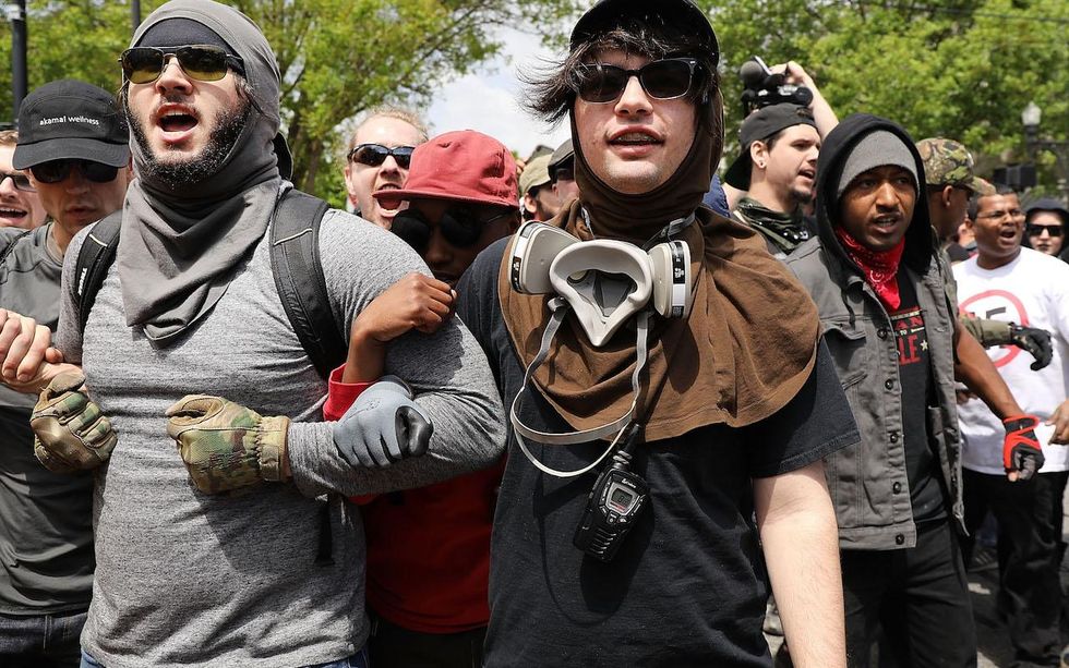 Police used law created to combat KKK to arrest counterprotesters at neo-Nazi rally in Georgia