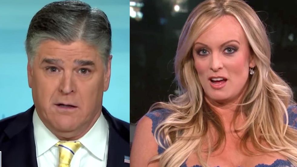 Stormy Daniels' lawyer issues a challenge to Sean Hannity - here's what he said