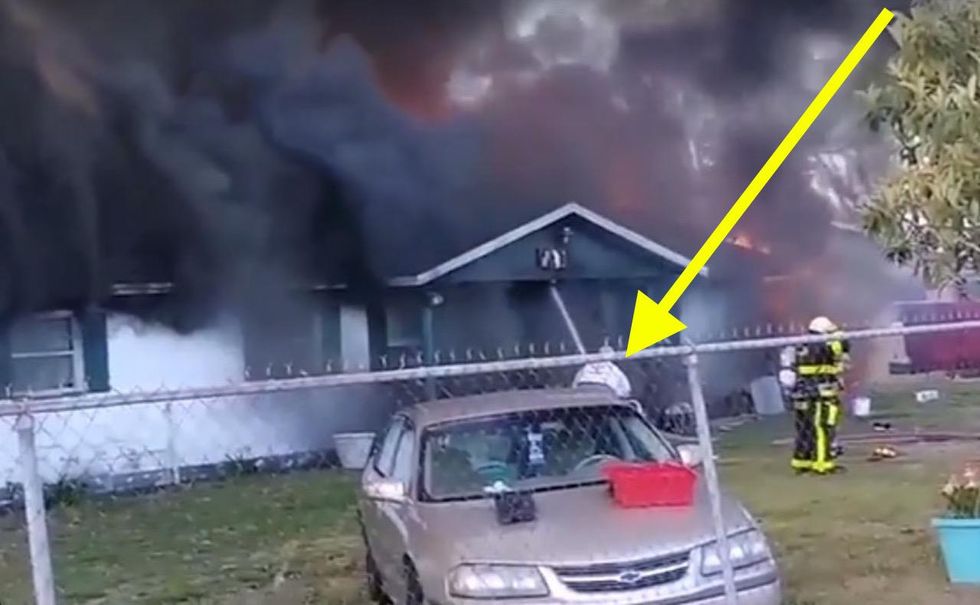 Off-duty firefighter in jeans, T-shirt helps douse blaze. And of course, that sparks a complaint.