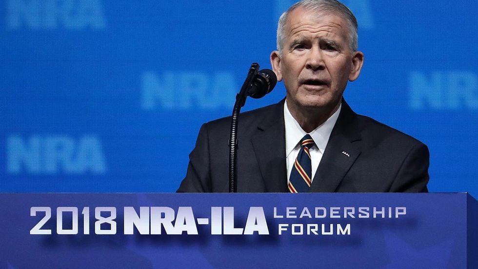 NRA president Oliver North outlines strategy against gun control activists' 'civil terrorism