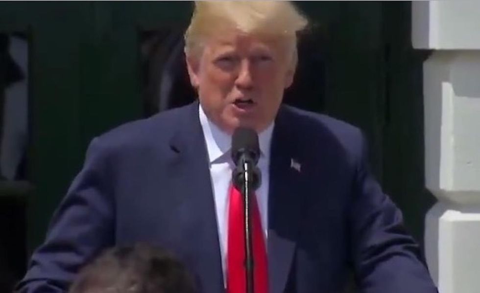 Trump takes shot at NFL while honoring racing champ: NASCAR fans 'stand for...the national anthem