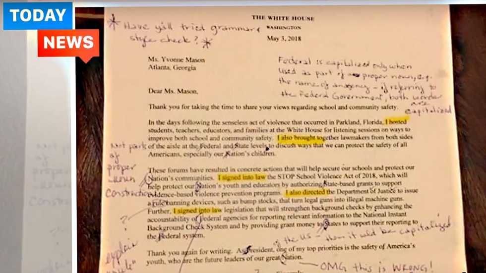 School safety' advocate and retired English teacher pens letter to Trump, harshly grades response