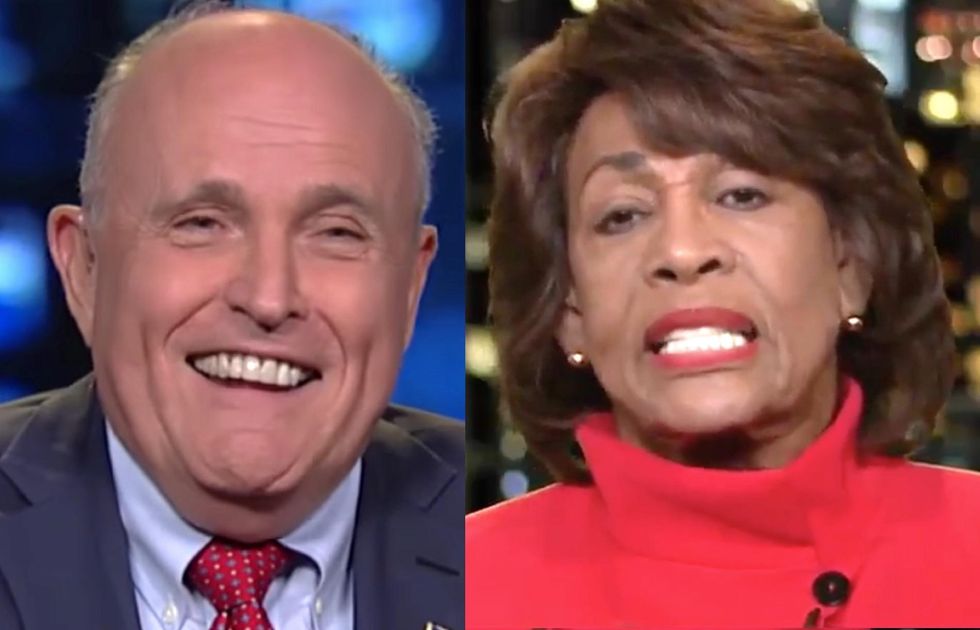 'Just say it, sweetheart!' — Giuliani issues a mocking challenge to Maxine Waters