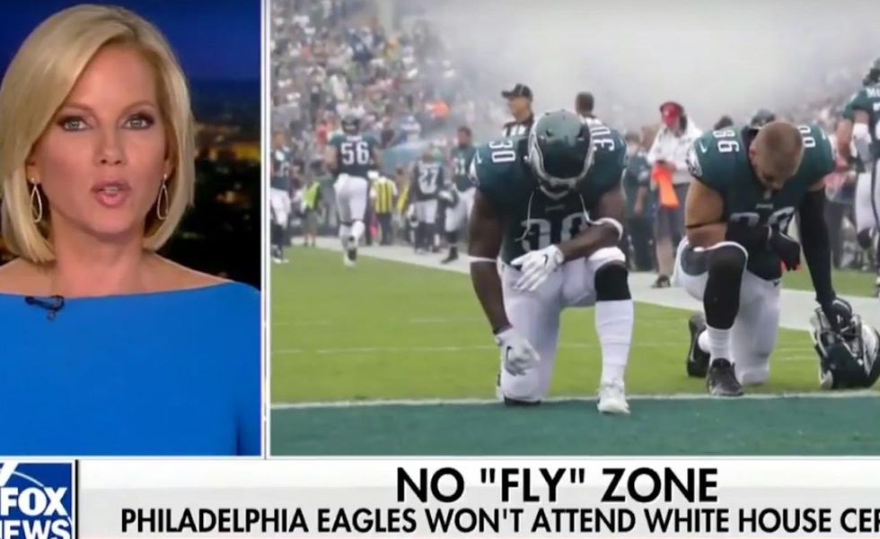 Eagles player rips Fox News for depicting him, teammates kneeling for anthem when they were praying