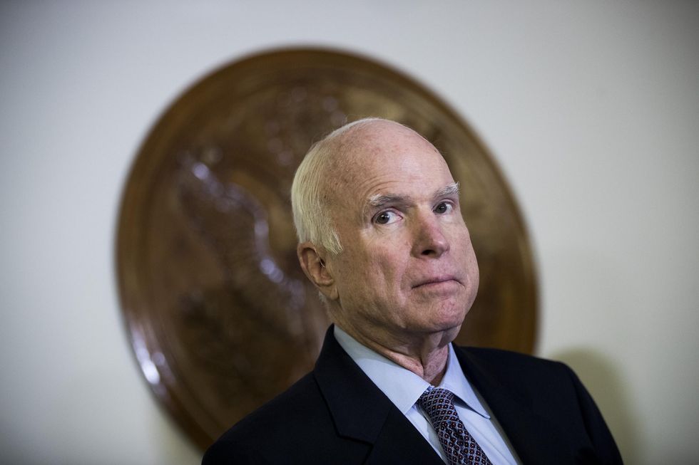 John McCain 'undermines' Trump on world stage after speaking on behalf of US following G-7 summit