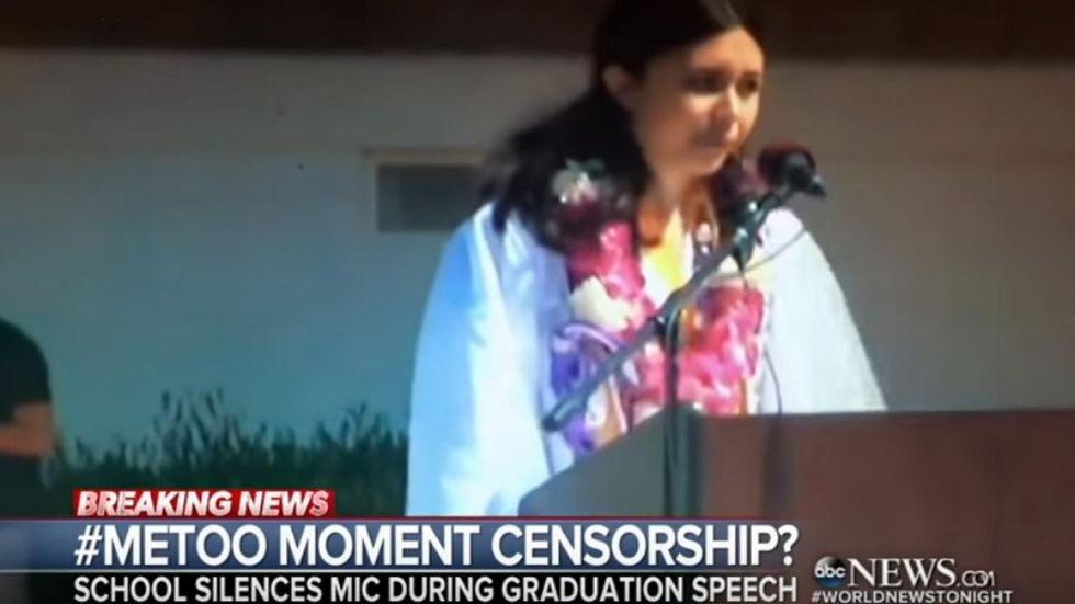School cuts off California valedictorian's mic when she mentions alleged sexual assaults on campus