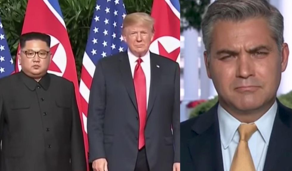 Jim Acosta is getting criticized for what he did at the Trump Kim Summit