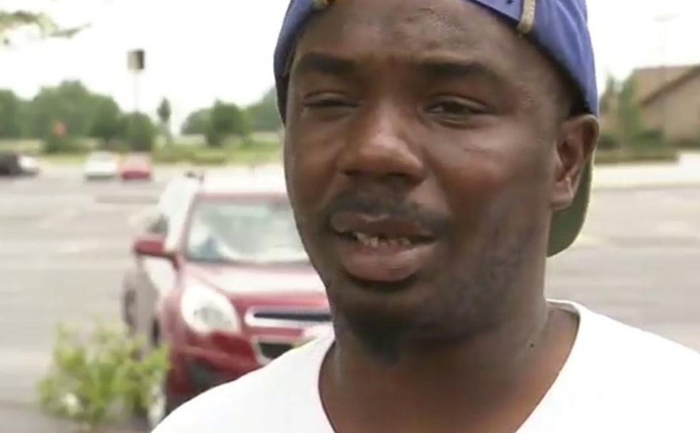 Wounded man trades shots with intruders to protect family. But cops charge him after perps run off.