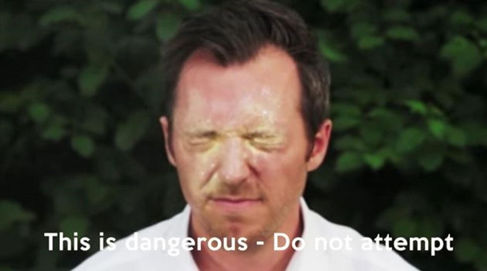 Watch: Democrat takes pepper spray to the face to promote gun control in new ad