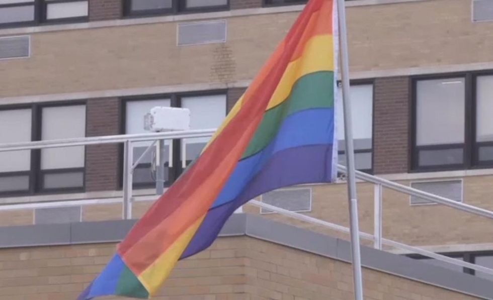 Pride flag replaces military flags for a day at VA hospital — but that's too long for one observer
