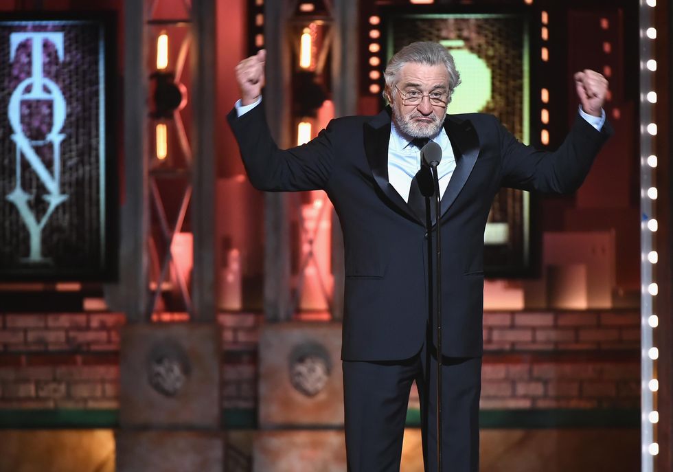Trump supporter crashes Robert De Niro's Broadway musical with 'Keep America Great' banner