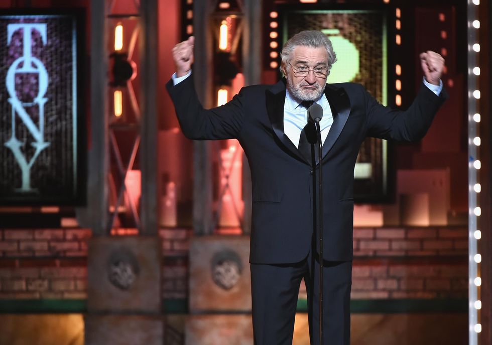 Trump supporter crashes Robert De Niro's Broadway musical with 'Keep America Great' banner