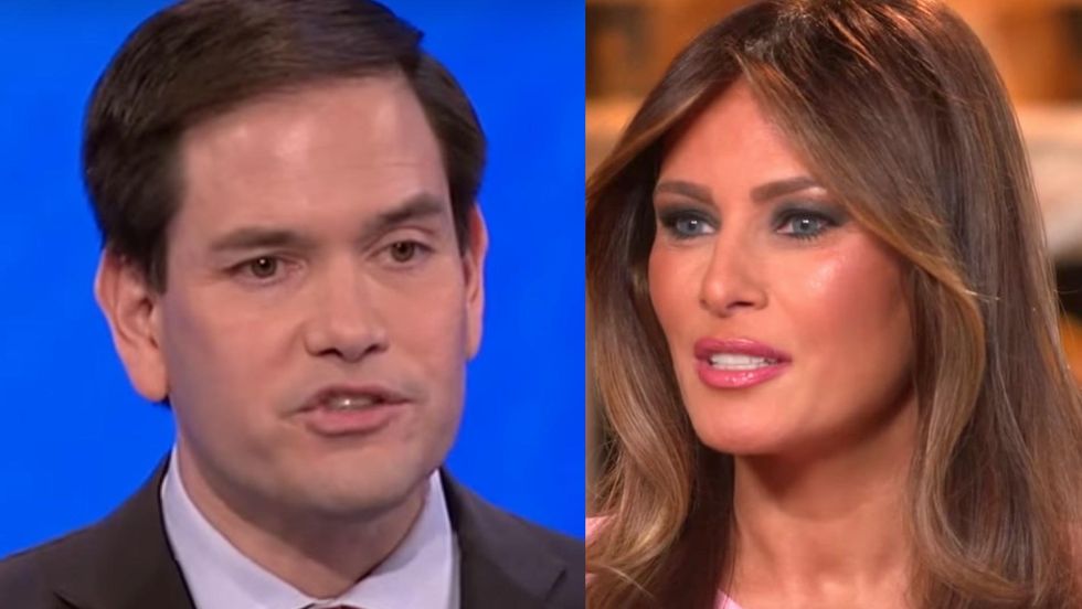 Marco Rubio excoriates the media for their treatment of Melania Trump - here's why