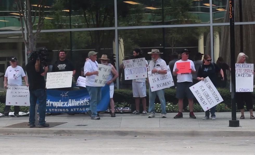 Atheists protest 'America is a Christian nation' sermon: 'We the people not we the Christians