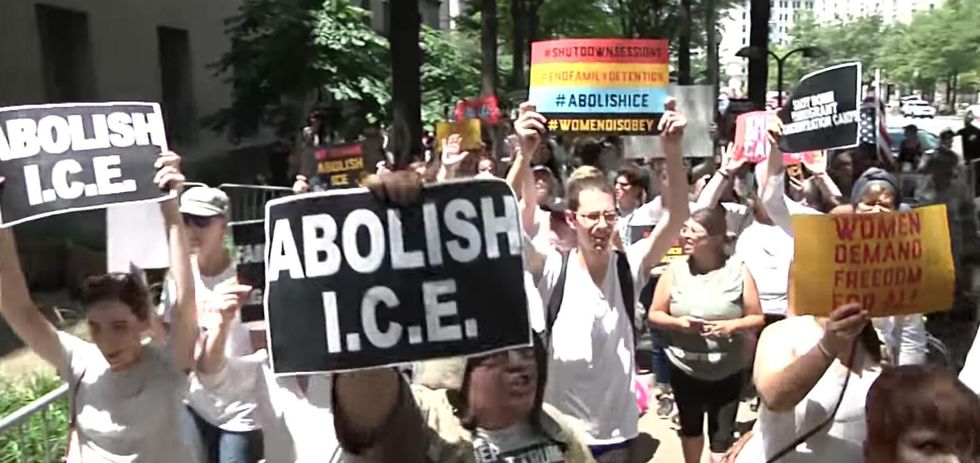 Hundreds of women arrested in protest to abolish ICE - and a Democrat senator agrees
