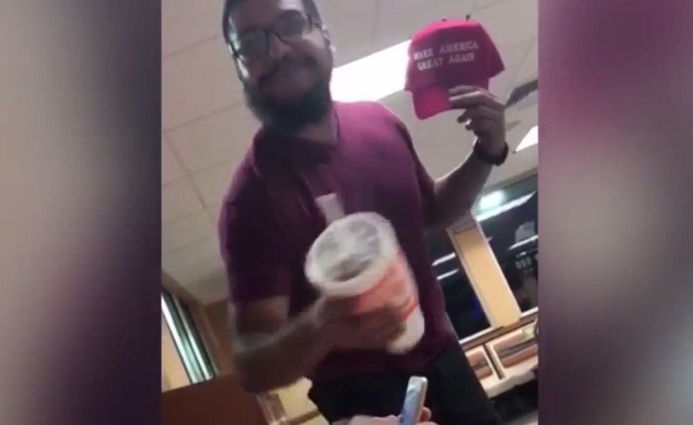Teen Trump fan attacked: Make America Great Again hat taken from him, drink thrown in his face