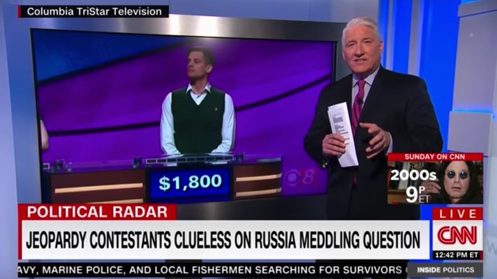 WATCH: CNN host shows dismay after 'Jeopardy' contestants incorrectly answer Trump-Russia question