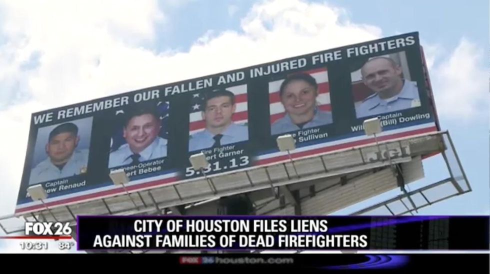 City of Houston makes about-face after filing liens against the widows of four fallen firefighters