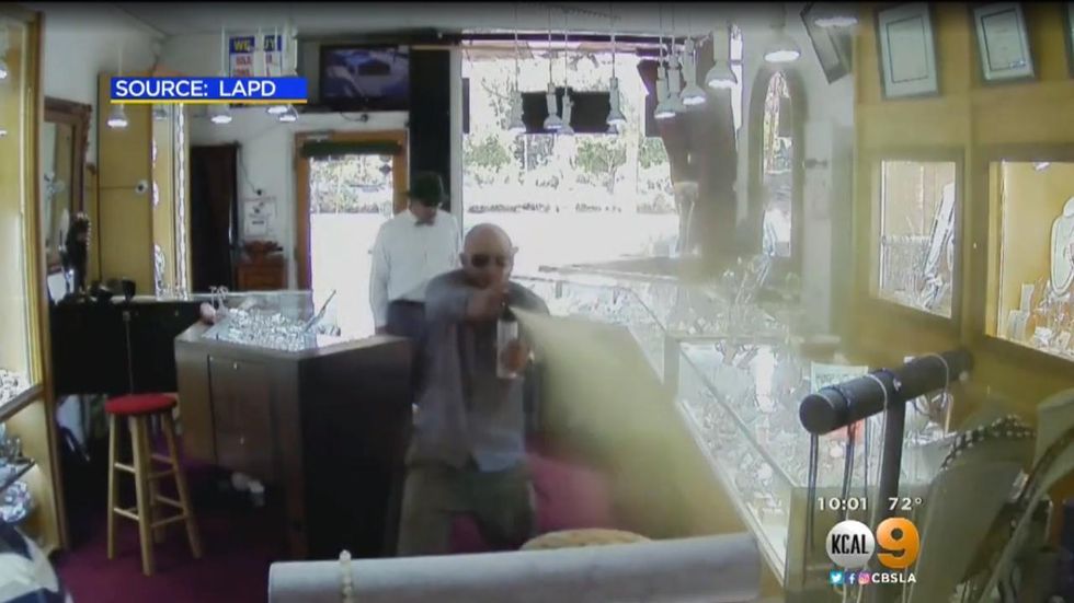 Watch: California jewelry store owner thwarts smash-and-grab attempt by pulling a gun