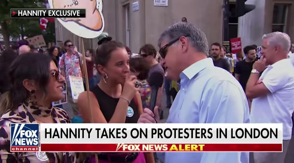 WATCH: Hannity exposes absurdity of London Trump protests when he asks protesters this one question