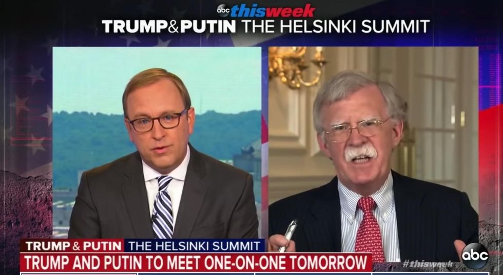 WATCH: ABC News host tries to compare Trump to Putin — John Bolton immediately shuts him down