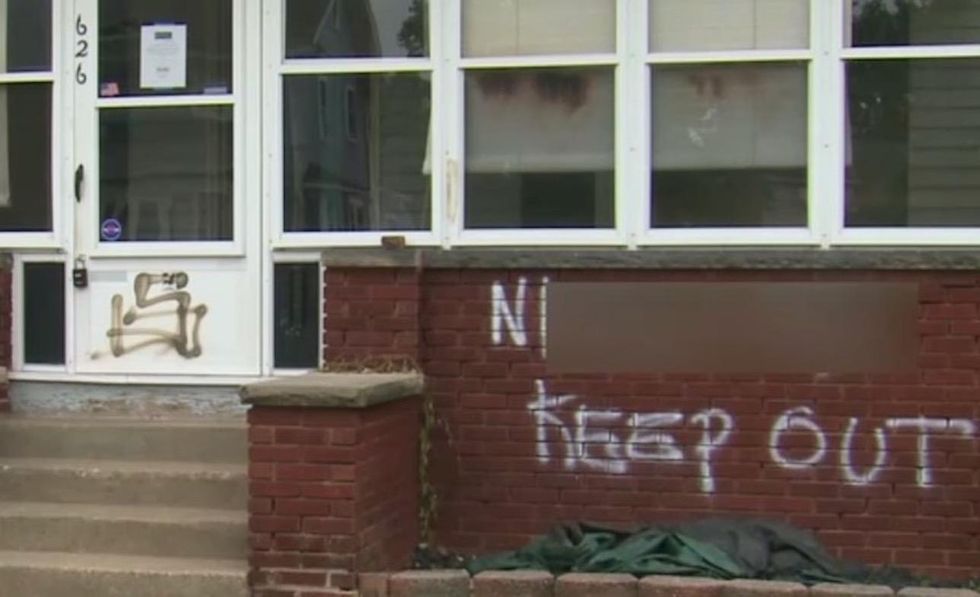 N-word, swastika, 'Hail Trump' spray painted on home—but neighbors unite and try making things right