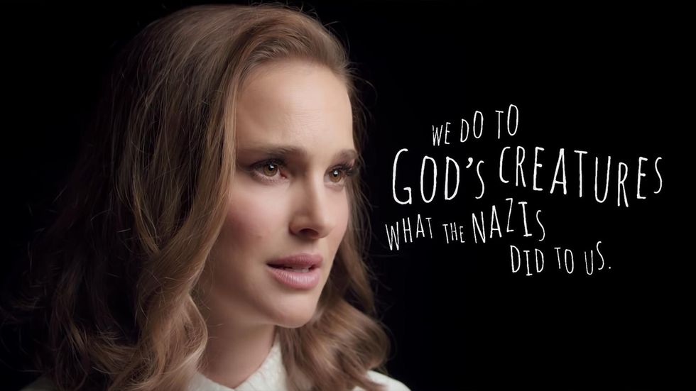 Shocking PETA video features actress comparing animal cruelty, meat consumption to Holocaust