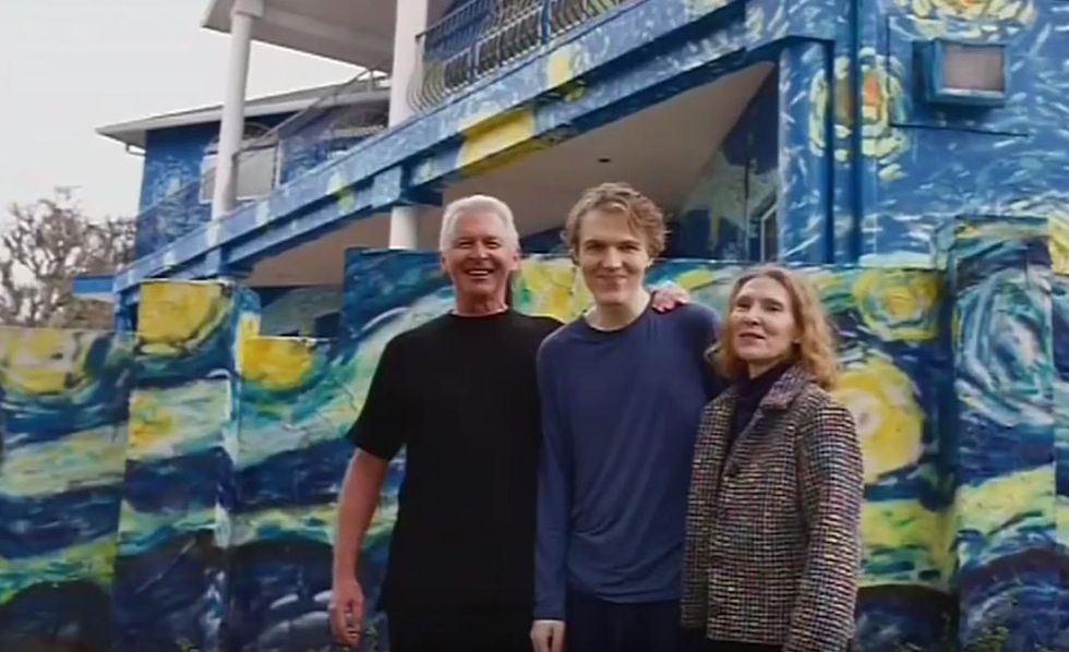 They painted home like Van Gogh's 'Starry Night' for autistic son — and got fined. Then it was on.