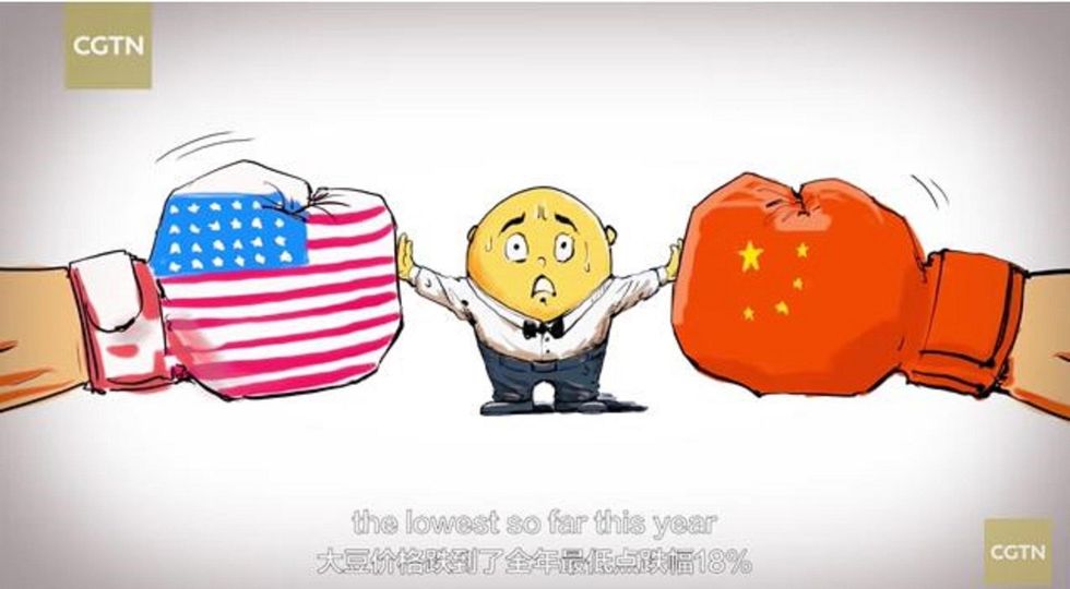 Watch: Chinese government using soybean cartoon to try to reach US farmers amid trade battle