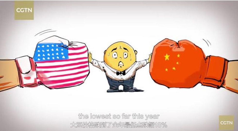 Watch: Chinese government using soybean cartoon to try to reach US farmers amid trade battle