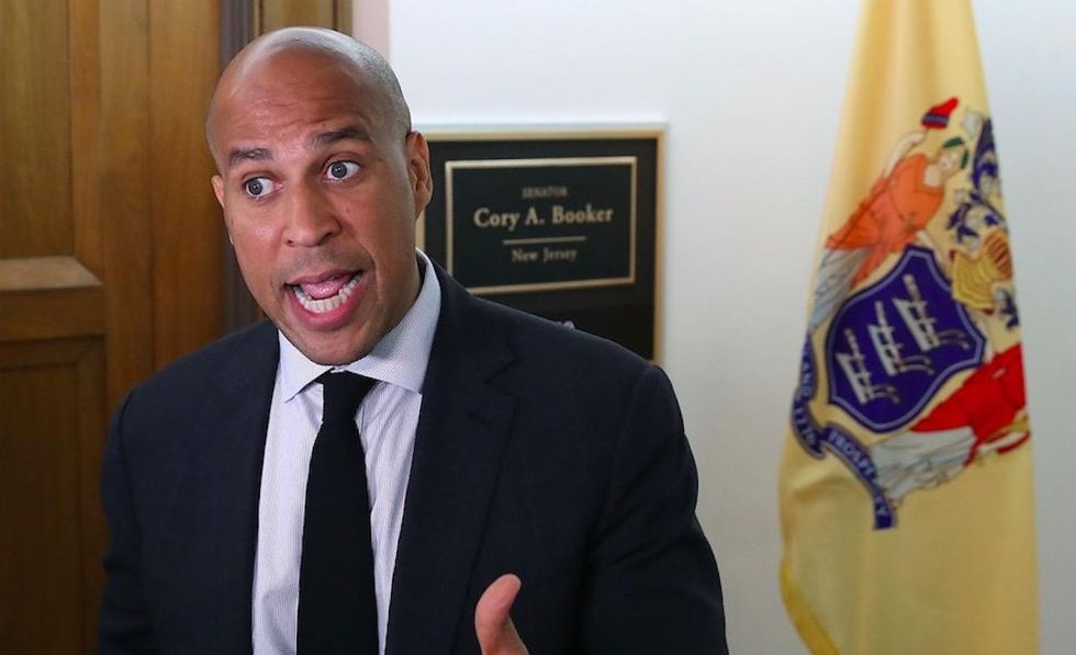 Cory Booker takes page from Maxine Waters' playbook: 'Get up in the face of some congresspeople