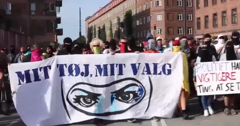 Muslims protest against new law in Denmark that bans these religious garments