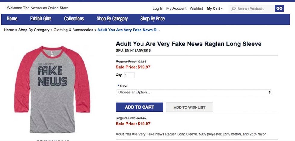 Newseum stops selling Trump-related 'fake news' merchandise after journalist meltdown