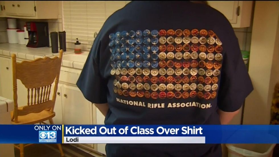 California teacher kicks high school student out of class for wearing NRA shirt