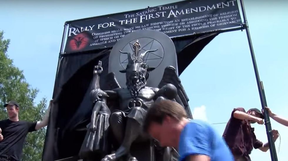 Republican Senator from Arkansas takes on Satanic Temple in 'war' over 10 Commandments display