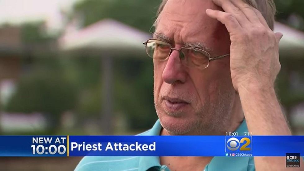 This is for all the little kids': Cops launch hate crime investigation after Indiana priest beaten