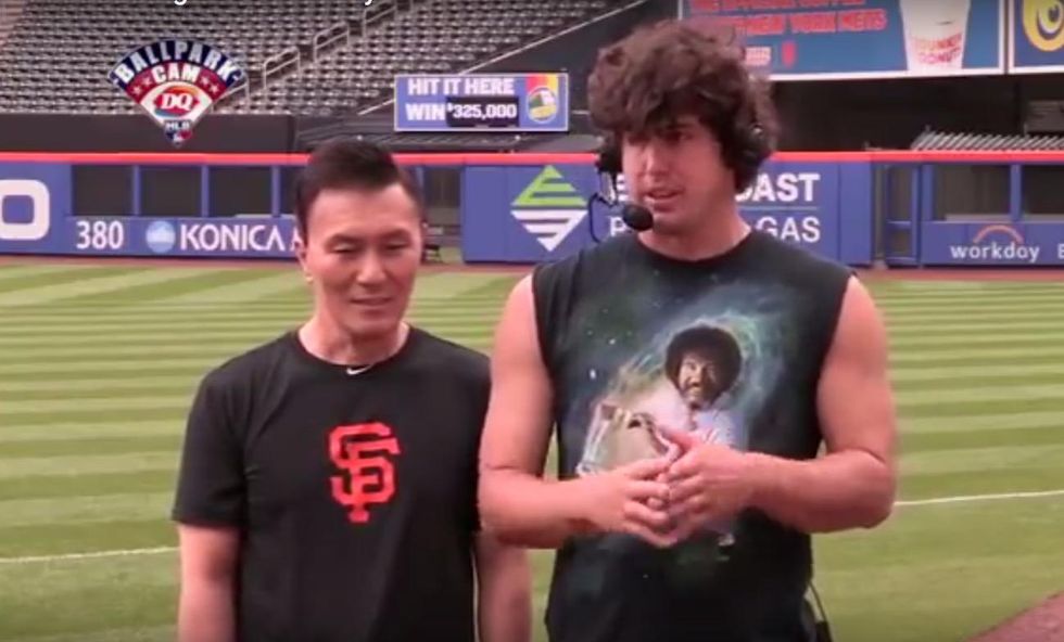 Major league pitcher uses mock Asian accent in TV interview 'to have some fun.' Apologies follow.