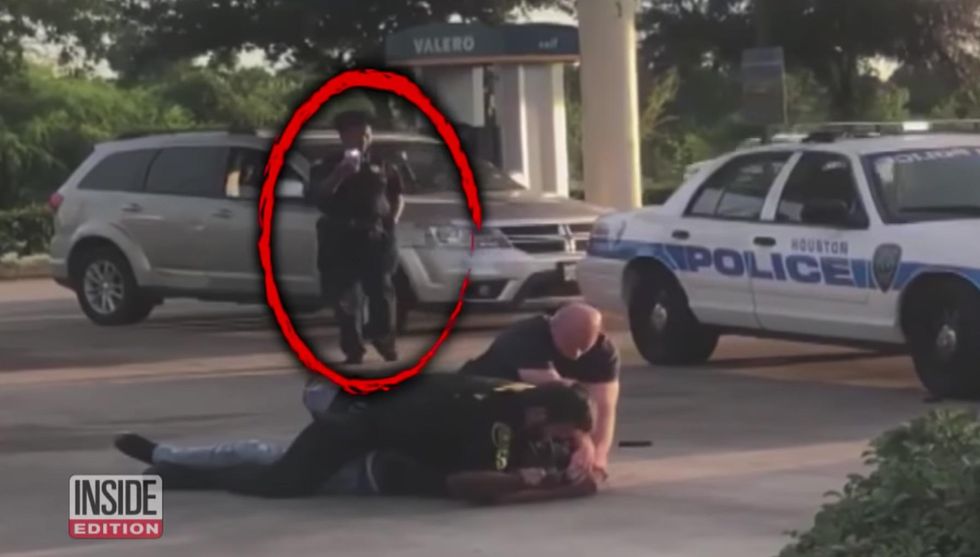 VIDEO: Texas security guard hit with reality check after failing to help officer in need